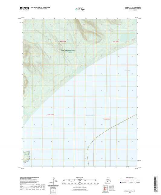 Unimak C-1 SW Alaska US Topo Map Image