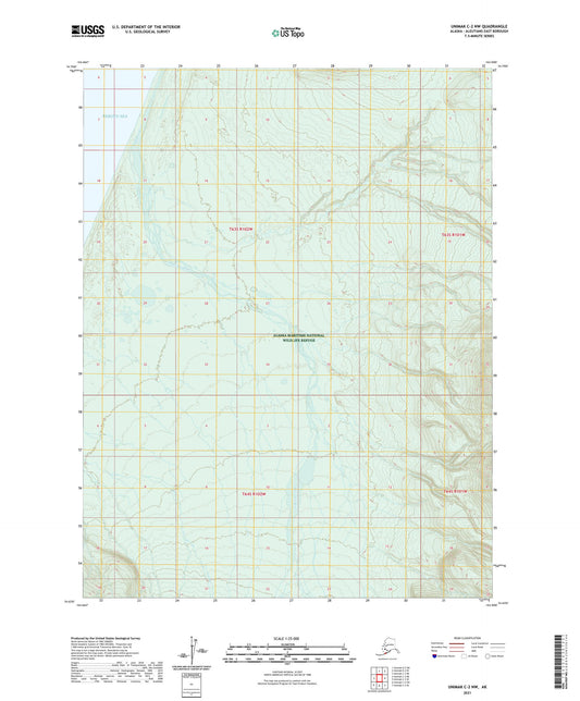 Unimak C-2 NW Alaska US Topo Map Image