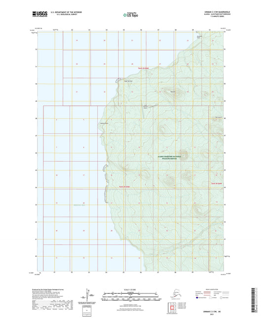 Unimak C-3 SW Alaska US Topo Map Image