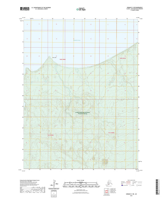 Unimak D-1 NE Alaska US Topo Map Image