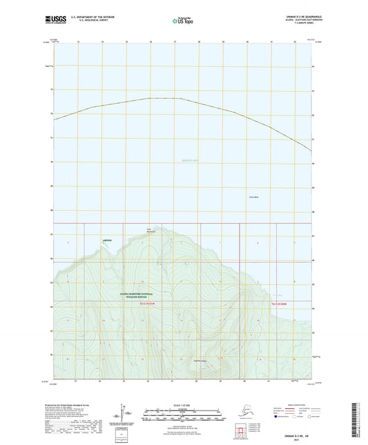 Unimak D-2 NE Alaska US Topo Map Image