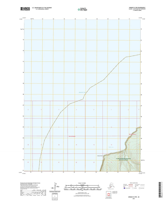 Unimak D-2 NW Alaska US Topo Map Image