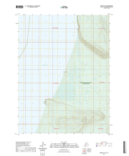 Unimak D-2 SW Alaska US Topo Map Image
