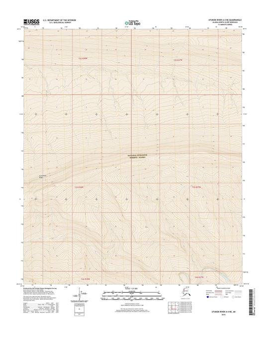 Utukok River A-4 NE Alaska US Topo Map Image
