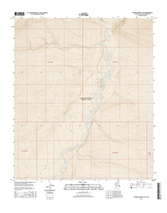 Utukok River A-4 SE Alaska US Topo Map Image
