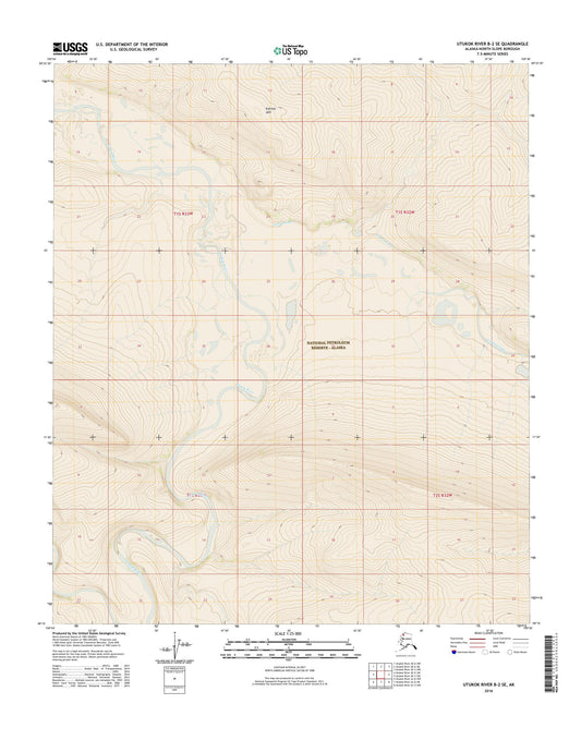 Utukok River B-2 SE Alaska US Topo Map Image