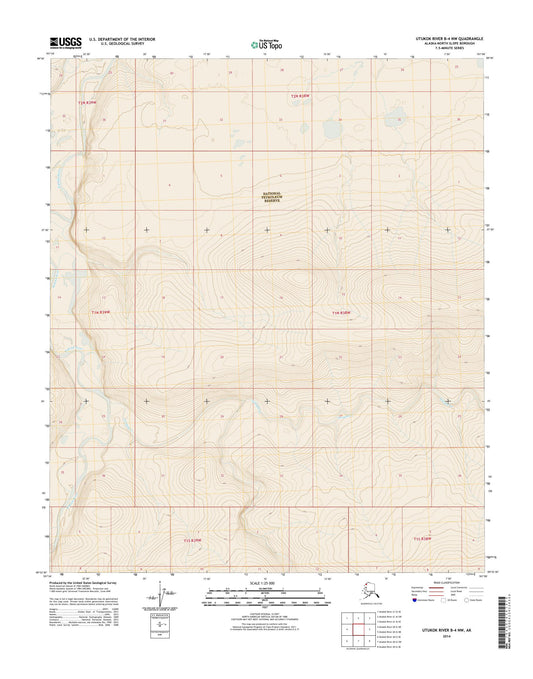 Utukok River B-4 NW Alaska US Topo Map Image