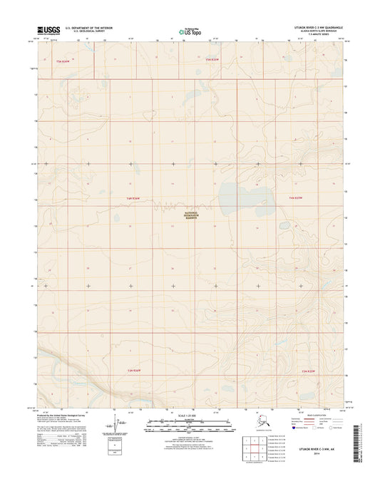 Utukok River C-3 NW Alaska US Topo Map Image