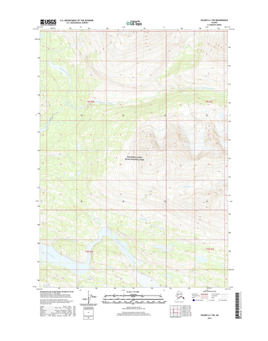 Valdez A-1 SW Alaska US Topo Map Image