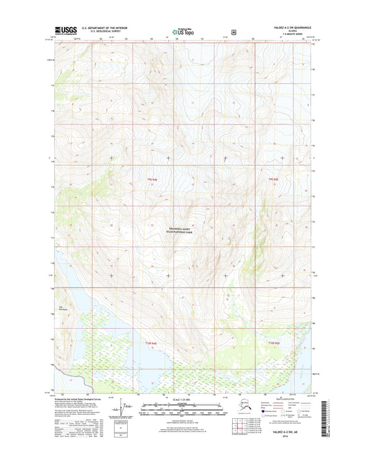 Valdez A-2 SW Alaska US Topo Map Image