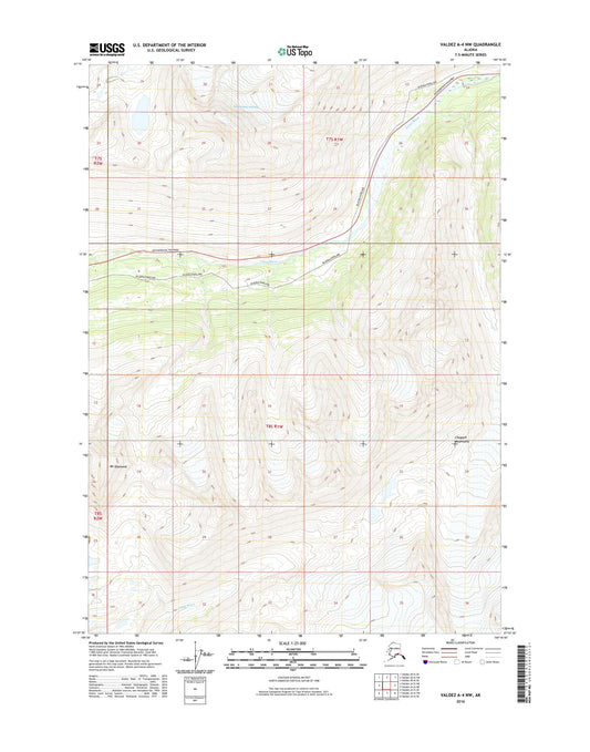 Valdez A-4 NW Alaska US Topo Map Image