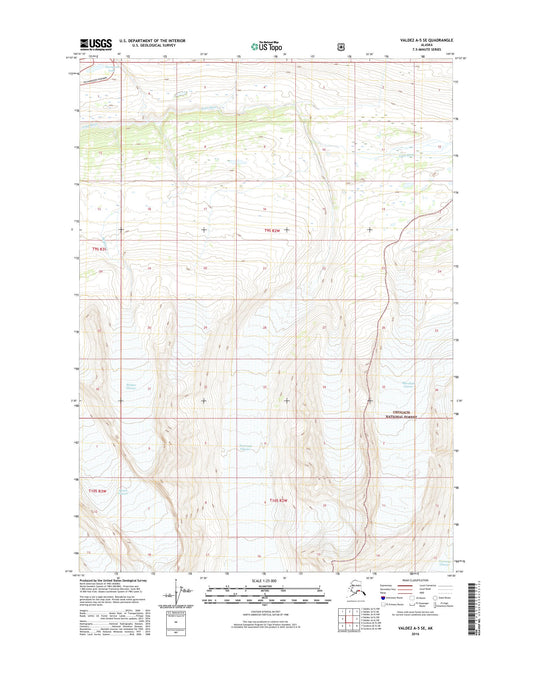 Valdez A-5 SE Alaska US Topo Map Image