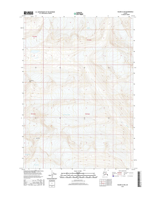 Valdez A-6 NE Alaska US Topo Map Image