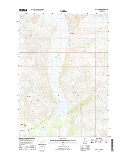 Valdez A-6 NW Alaska US Topo Map Image