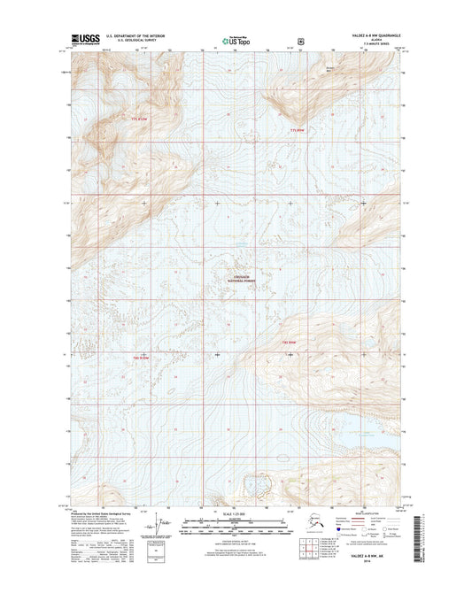 Valdez A-8 NW Alaska US Topo Map Image