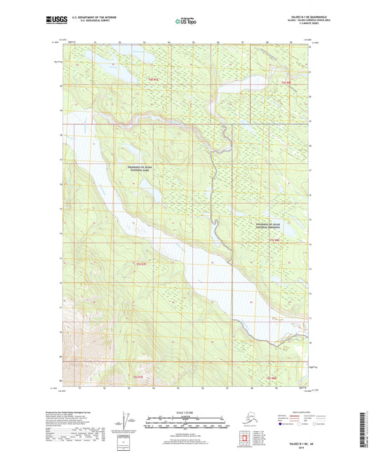 Valdez B-1 NE Alaska US Topo Map Image