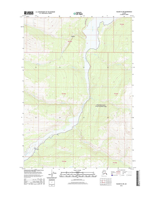 Valdez B-2 NE Alaska US Topo Map Image