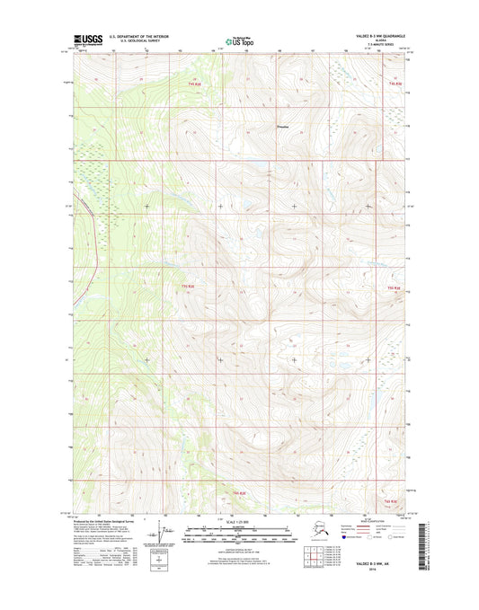Valdez B-3 NW Alaska US Topo Map Image