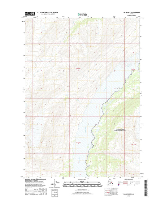 Valdez B-3 SE Alaska US Topo Map Image