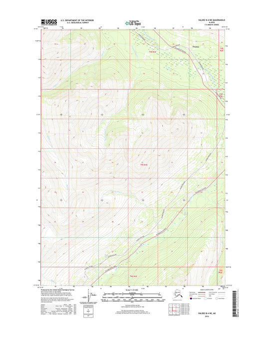 Valdez B-4 NE Alaska US Topo Map Image