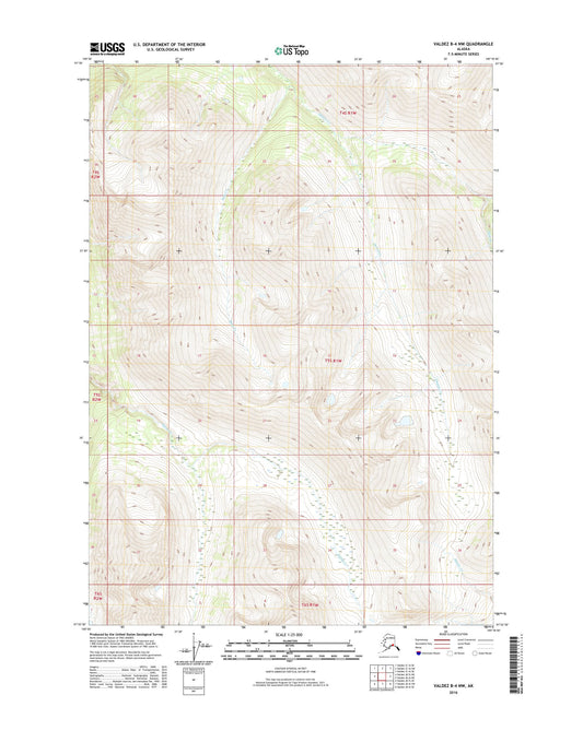 Valdez B-4 NW Alaska US Topo Map Image