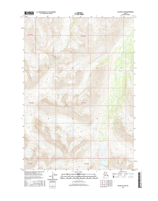 Valdez B-5 NW Alaska US Topo Map Image
