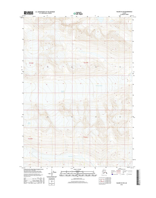 Valdez B-5 SW Alaska US Topo Map Image