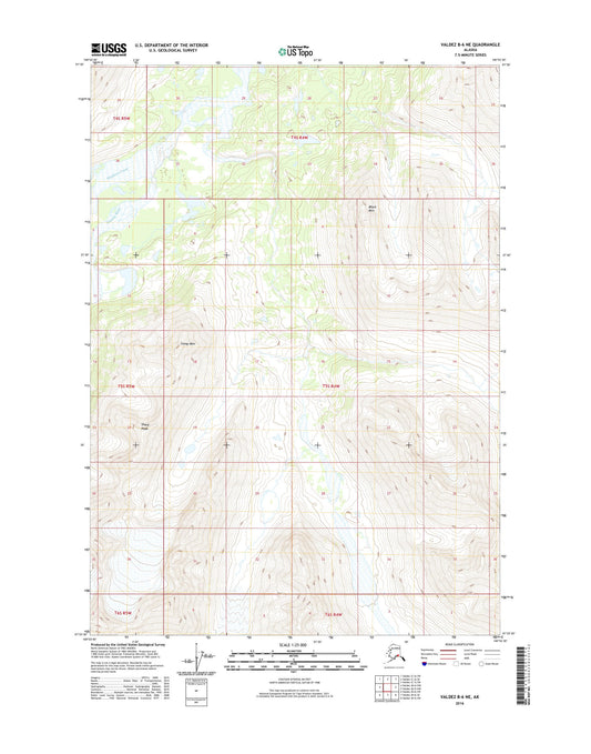 Valdez B-6 NE Alaska US Topo Map Image