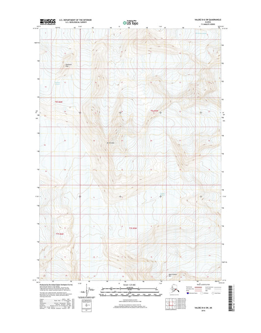 Valdez B-6 SW Alaska US Topo Map Image