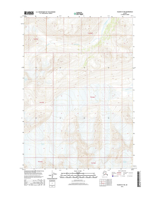 Valdez B-7 NE Alaska US Topo Map Image