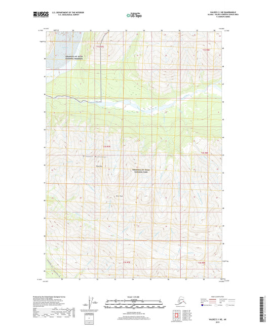 Valdez C-1 NE Alaska US Topo Map Image