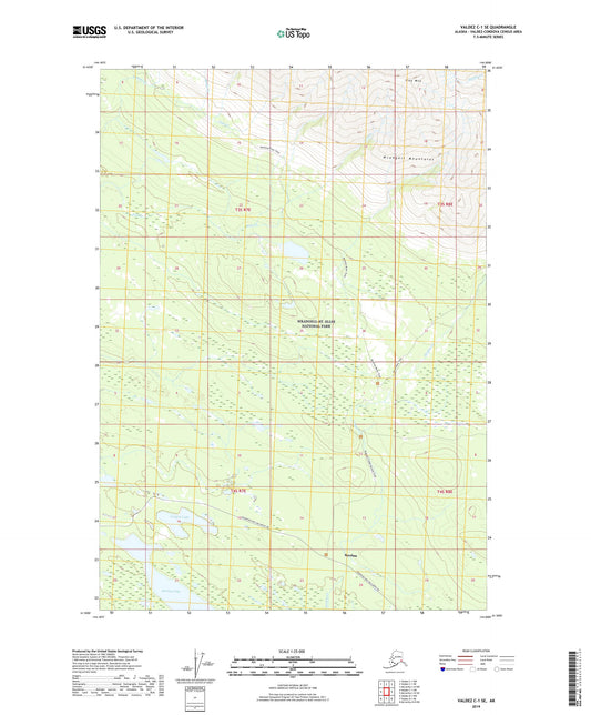 Valdez C-1 SE Alaska US Topo Map Image