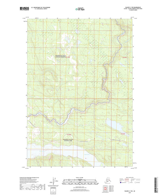Valdez C-1 SW Alaska US Topo Map Image