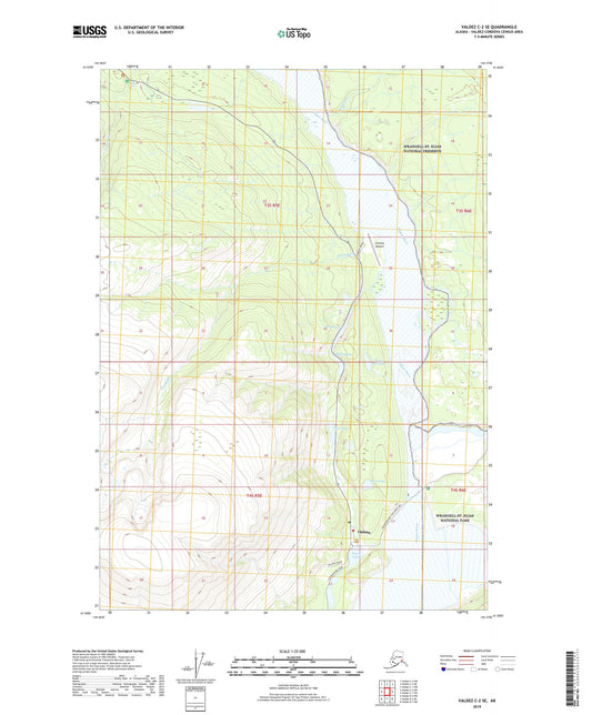 Valdez C-2 SE Alaska US Topo Map Image