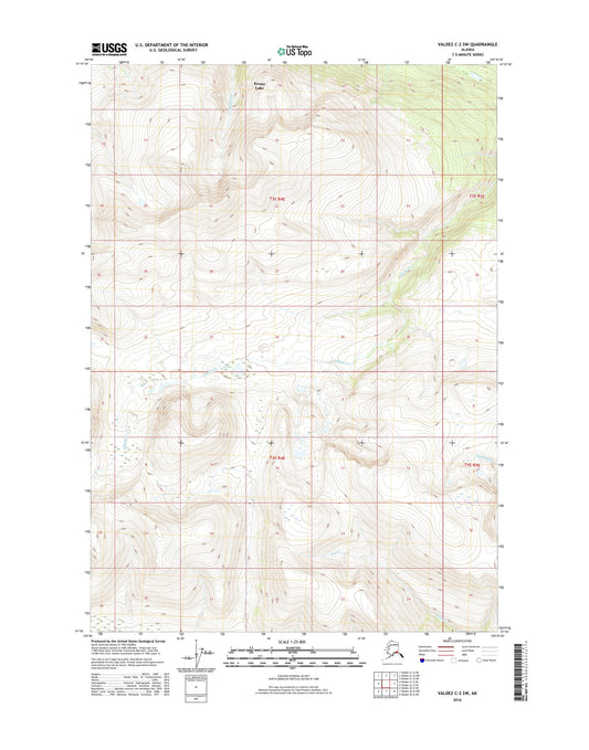 Valdez C-2 SW Alaska US Topo Map Image