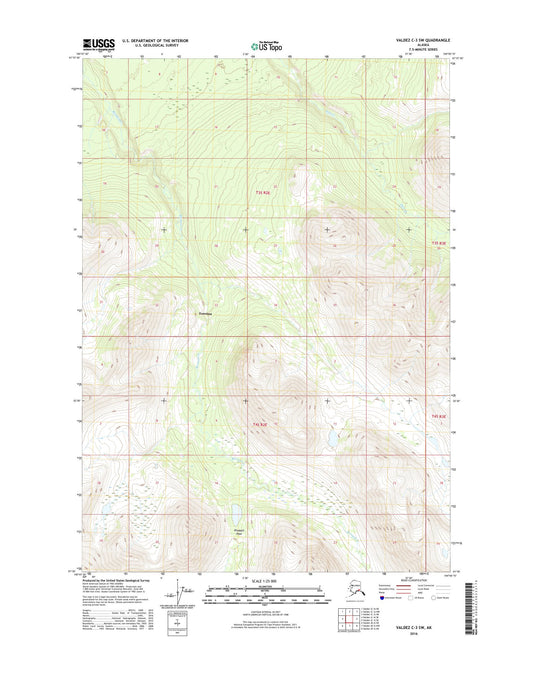 Valdez C-3 SW Alaska US Topo Map Image