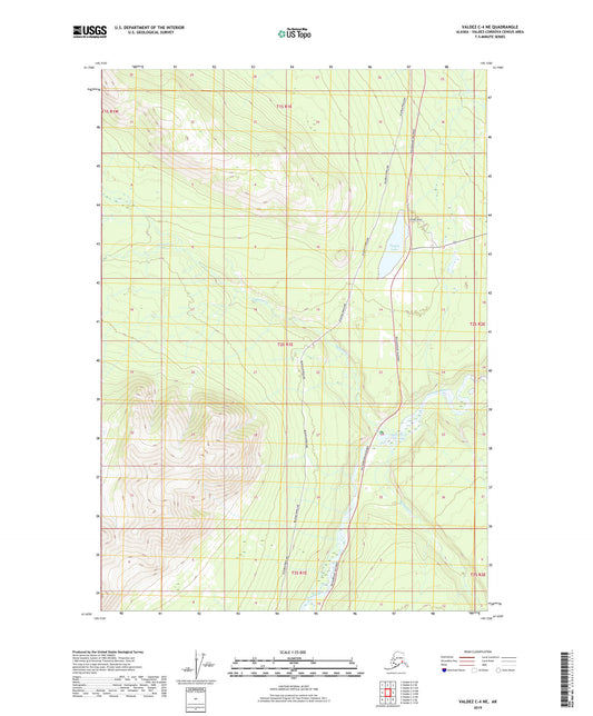 Valdez C-4 NE Alaska US Topo Map Image