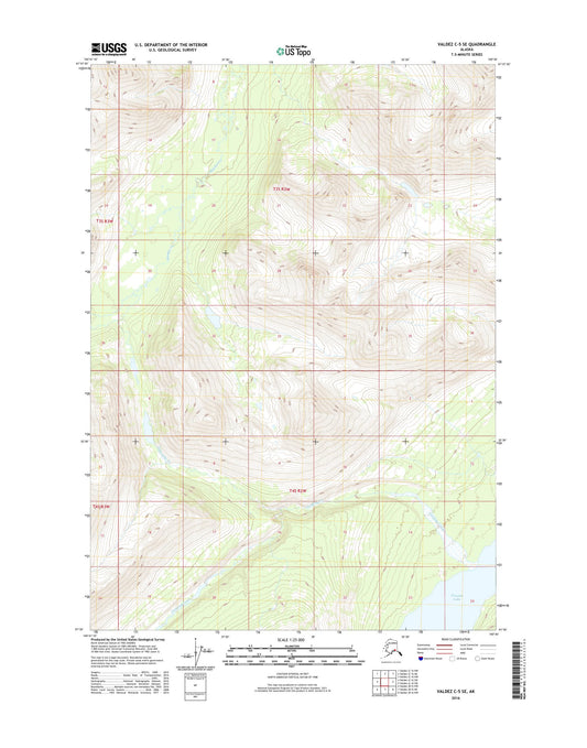 Valdez C-5 SE Alaska US Topo Map Image