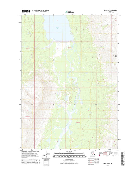 Valdez C-6 SE Alaska US Topo Map Image