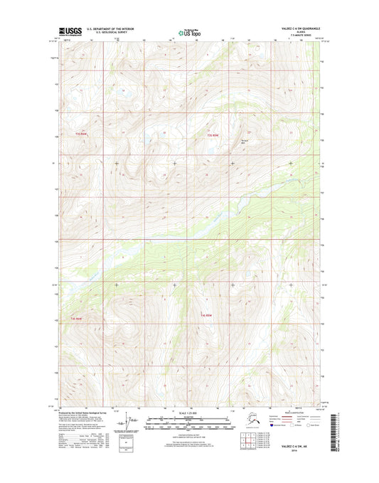 Valdez C-6 SW Alaska US Topo Map Image