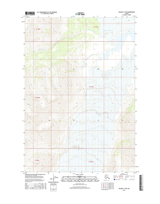 Valdez C-7 NW Alaska US Topo Map Image