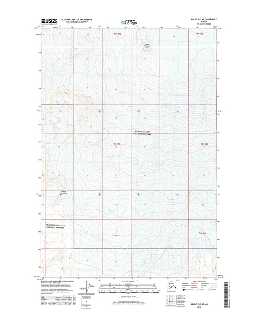 Valdez D-1 NE Alaska US Topo Map Image