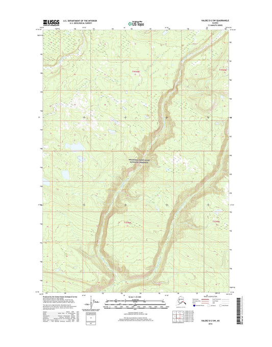 Valdez D-2 SW Alaska US Topo Map Image