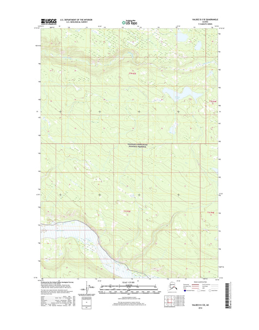 Valdez D-3 SE Alaska US Topo Map Image