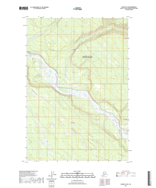 Valdez D-3 SW Alaska US Topo Map Image