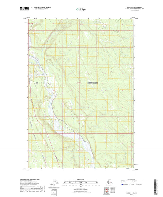 Valdez D-4 NE Alaska US Topo Map Image