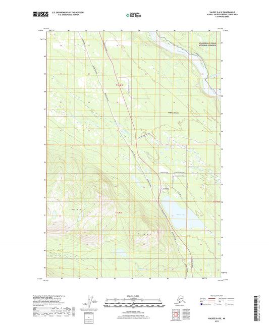 Valdez D-4 SE Alaska US Topo Map Image
