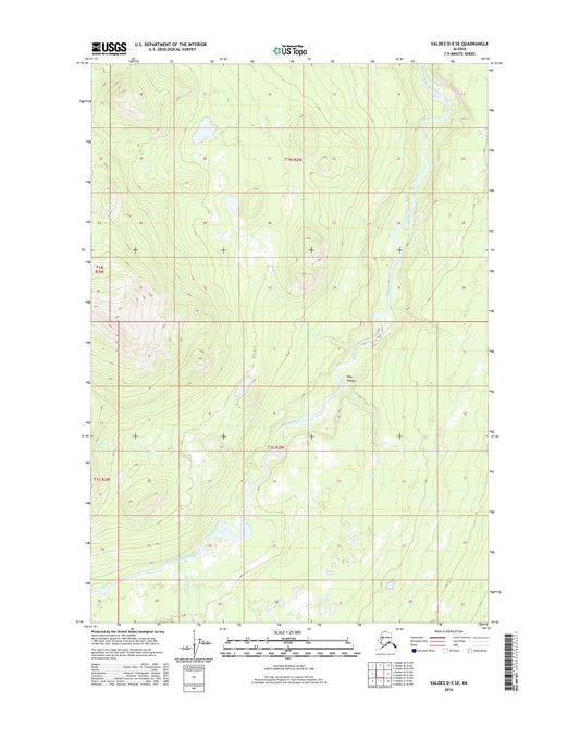 Valdez D-5 SE Alaska US Topo Map Image