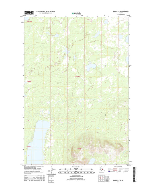 Valdez D-6 NE Alaska US Topo Map Image