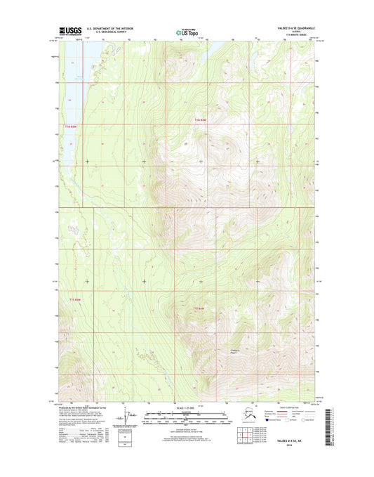 Valdez D-6 SE Alaska US Topo Map Image